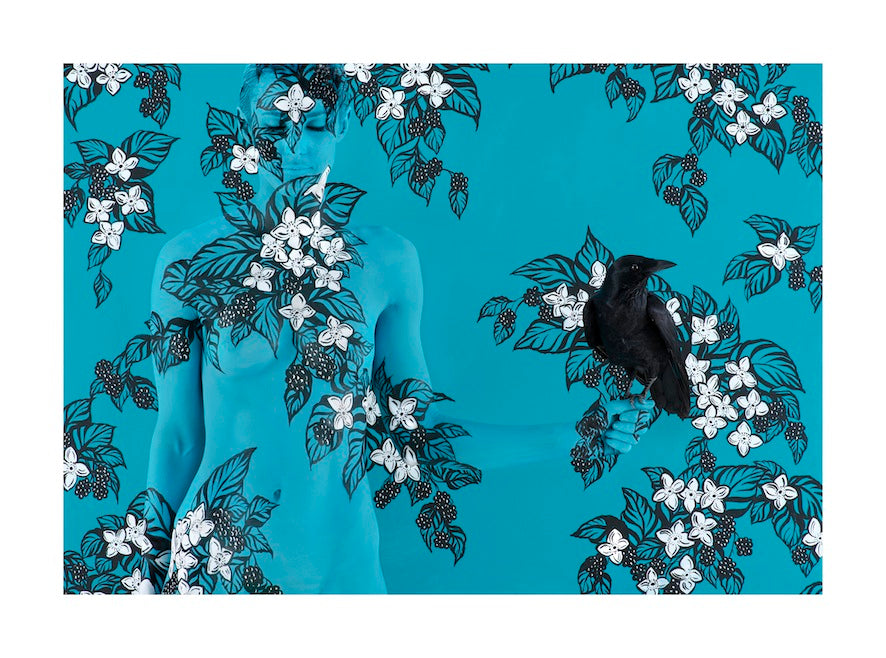 Blackberries with Crow 140x104cm - STOCKTAKE SALE @ 50% off - RRP $8400