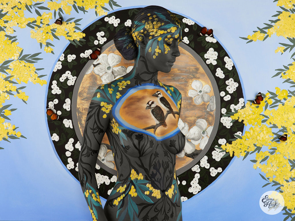 FLORA Kangaroo Paw, Wattle and Snowberries II