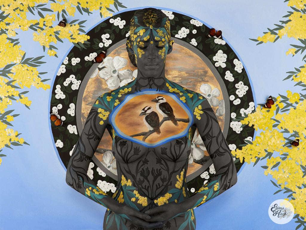 FLORA Kangaroo Paw, Wattle and Snowberries I