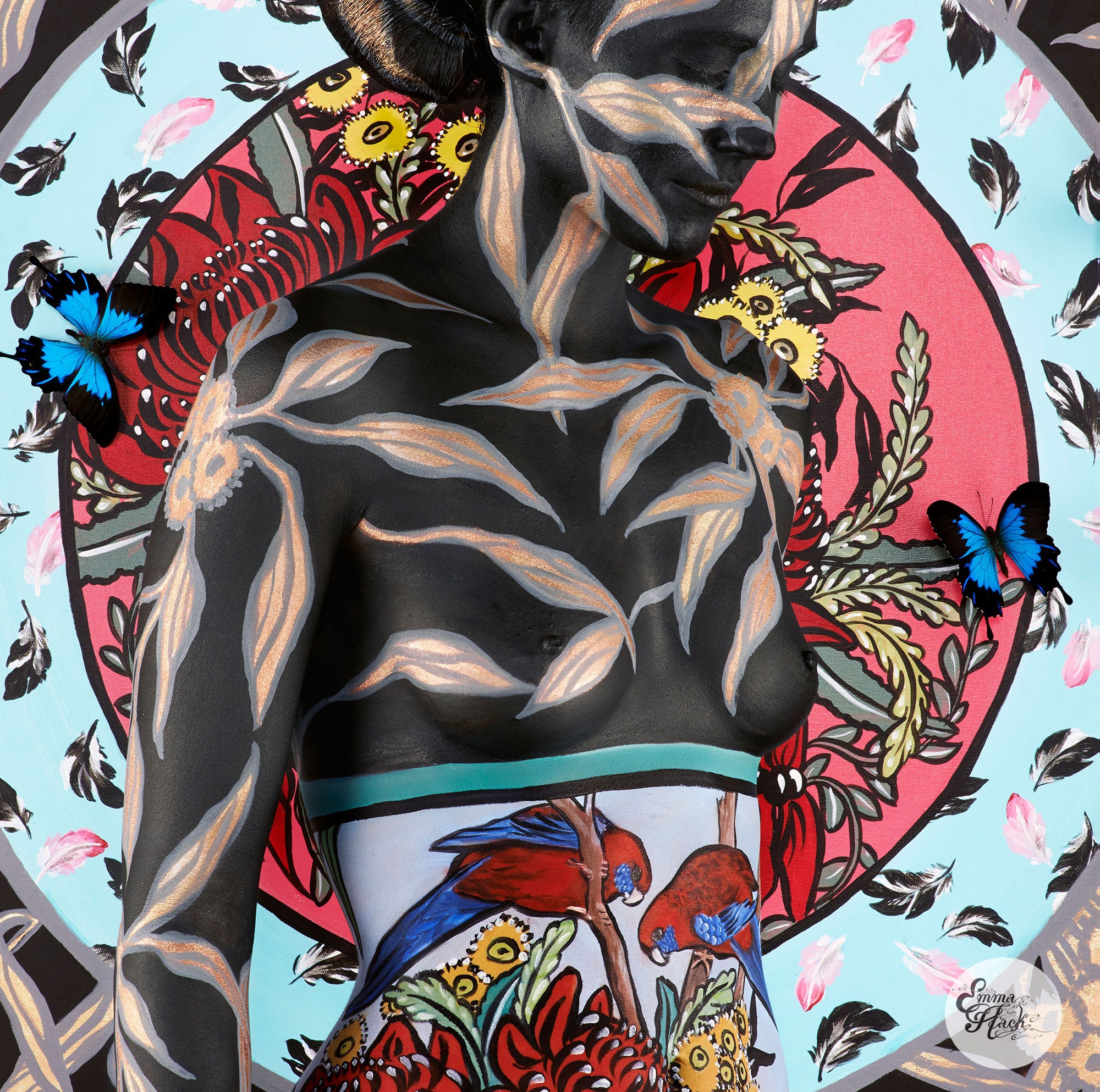 FLORA Waratah, Gum and Sturt Desert Pea 3