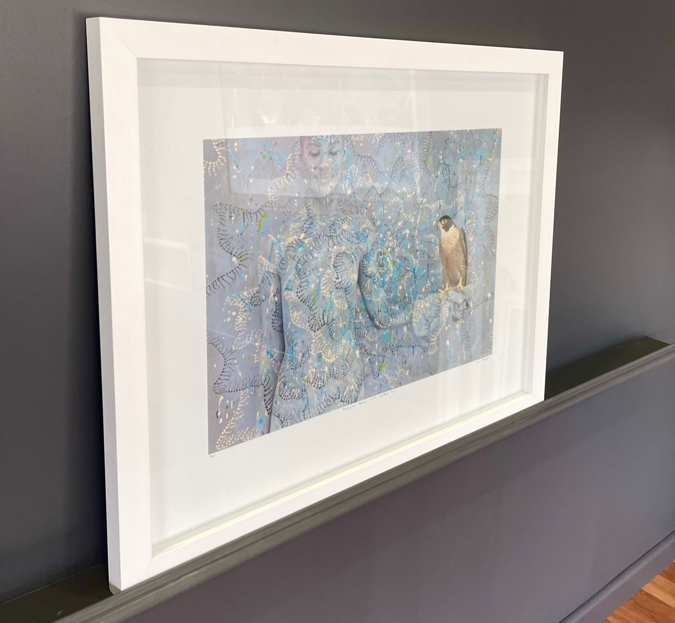 Peregrine Falcon with Spotted Sun 140x104cm - STOCKTAKE SALE @ 50% off - RRP $8400