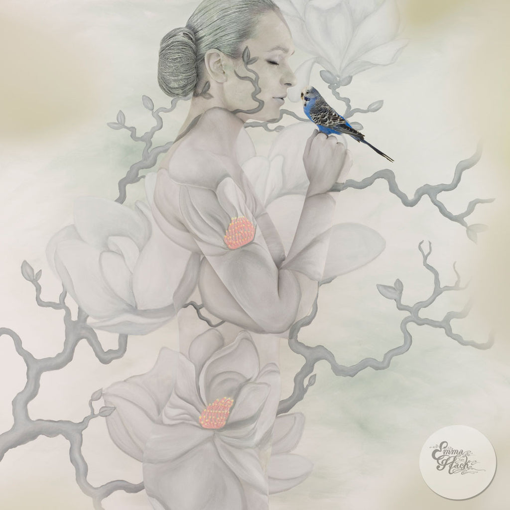 Magnolia Cradled Budgie