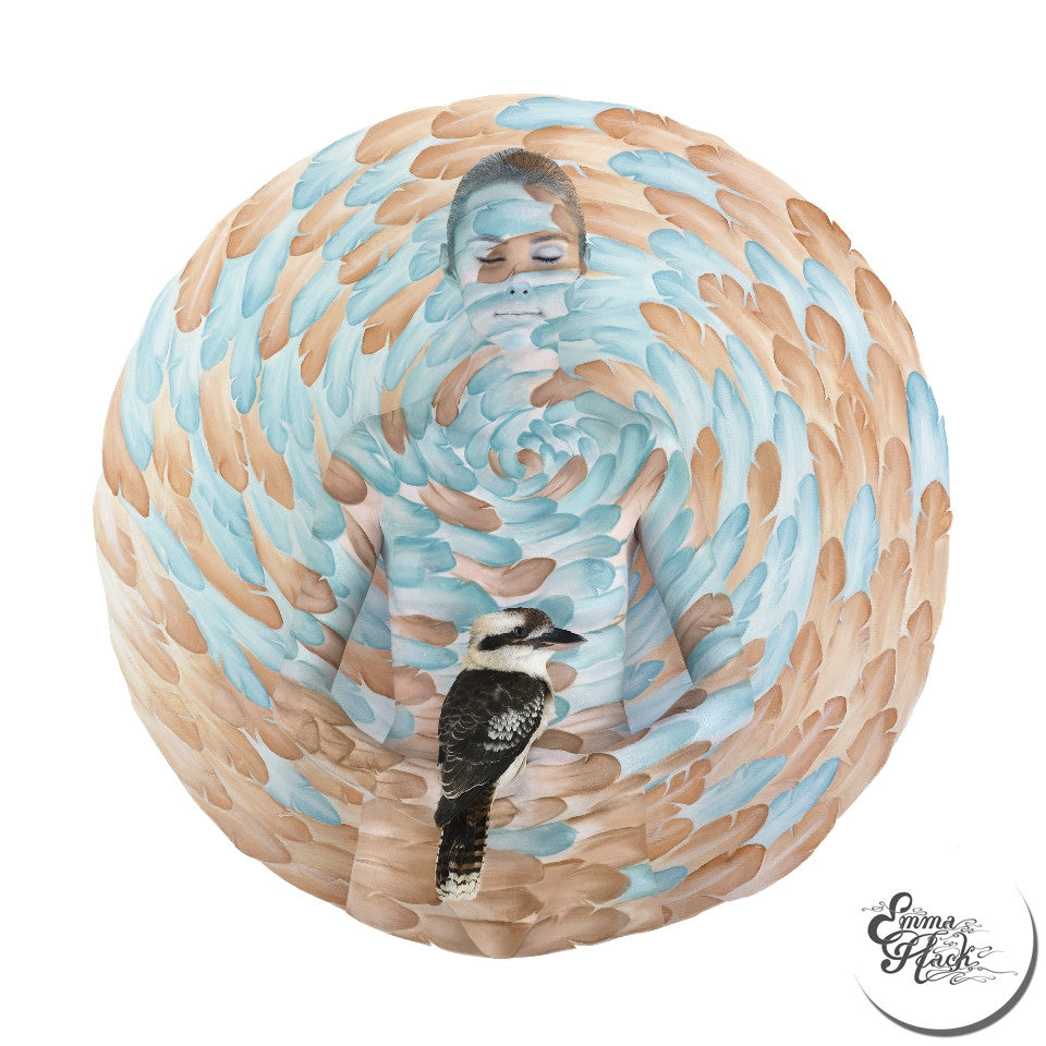 Kookaburra In Feather Wheel