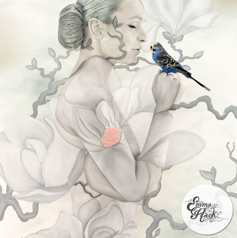 Magnolia Cradled Budgie